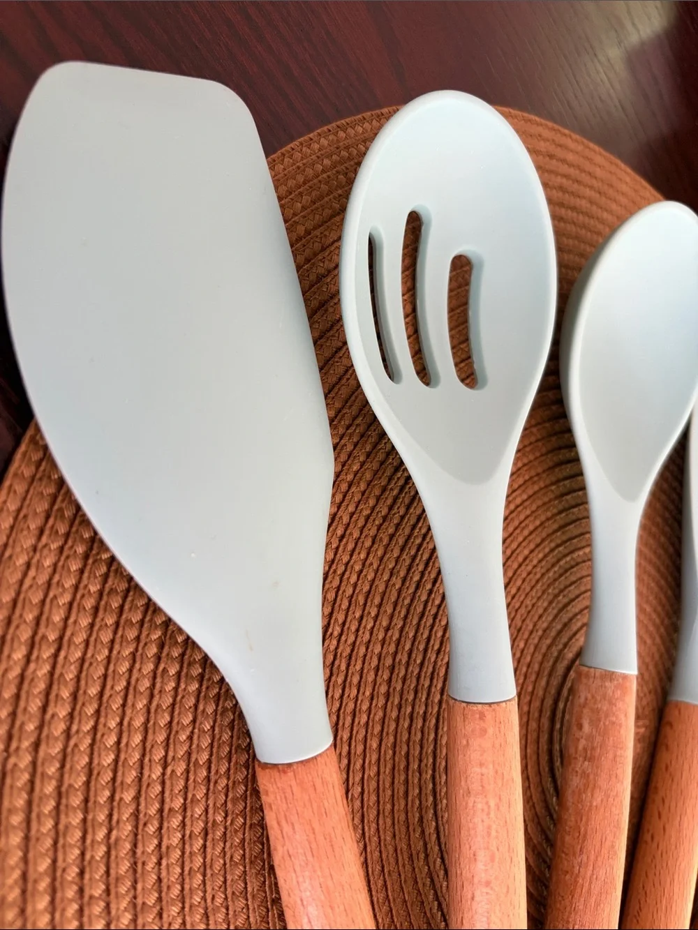 Elever Mint Silicone & Wood Kitchen Utensil Set - 6 Piece